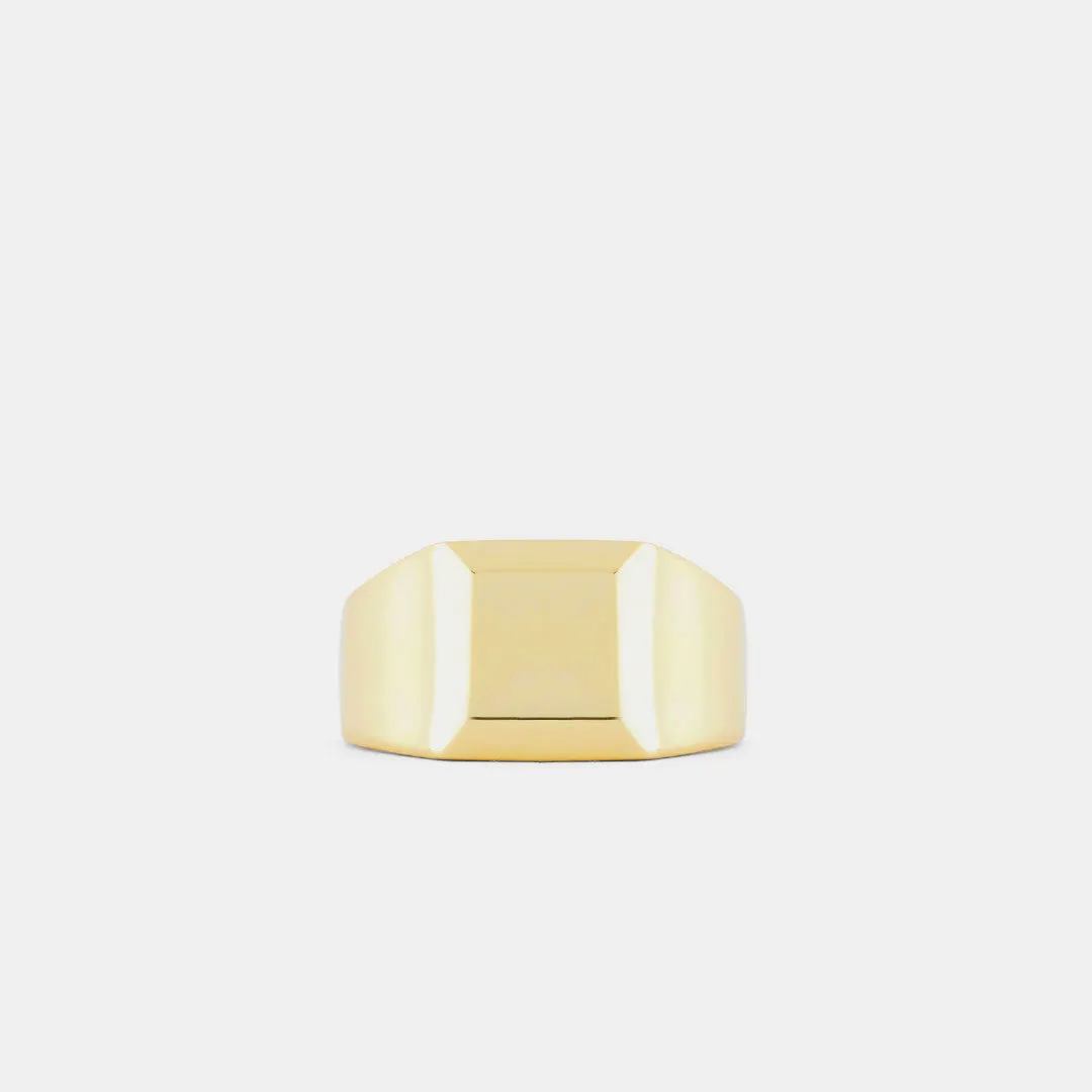 Gold Block Ring