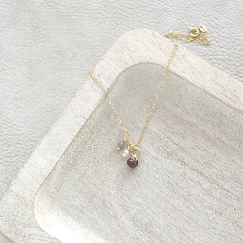 Gold Garnet Nugget Necklace | 2023 Holiday Exclusive