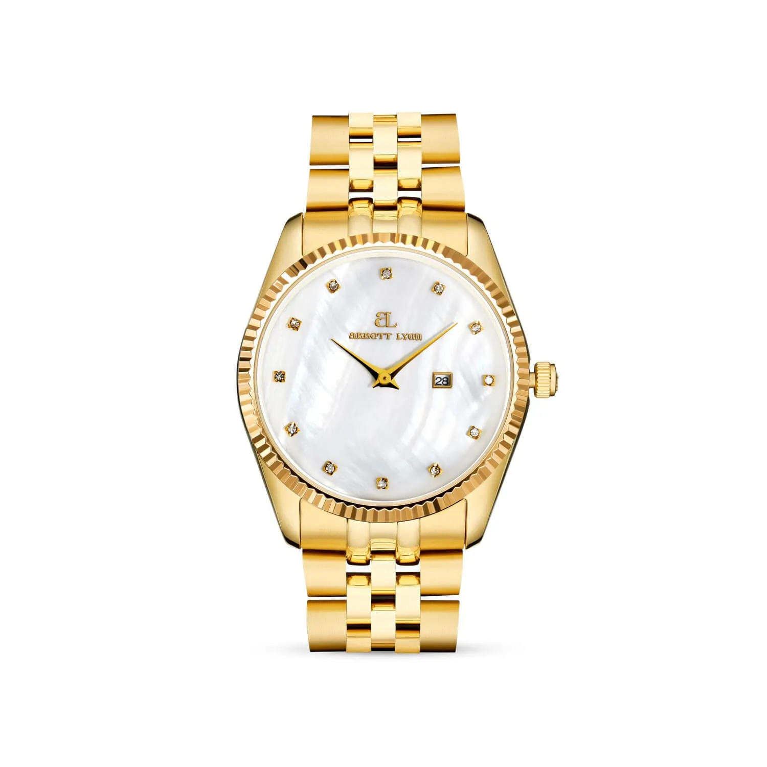 Gold Pearl Link Belgravia 36 Watch