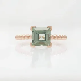 Green Tourmaline Gold Ring