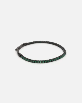 Guess Mainline Green Tennis Logo Bracelet Multi