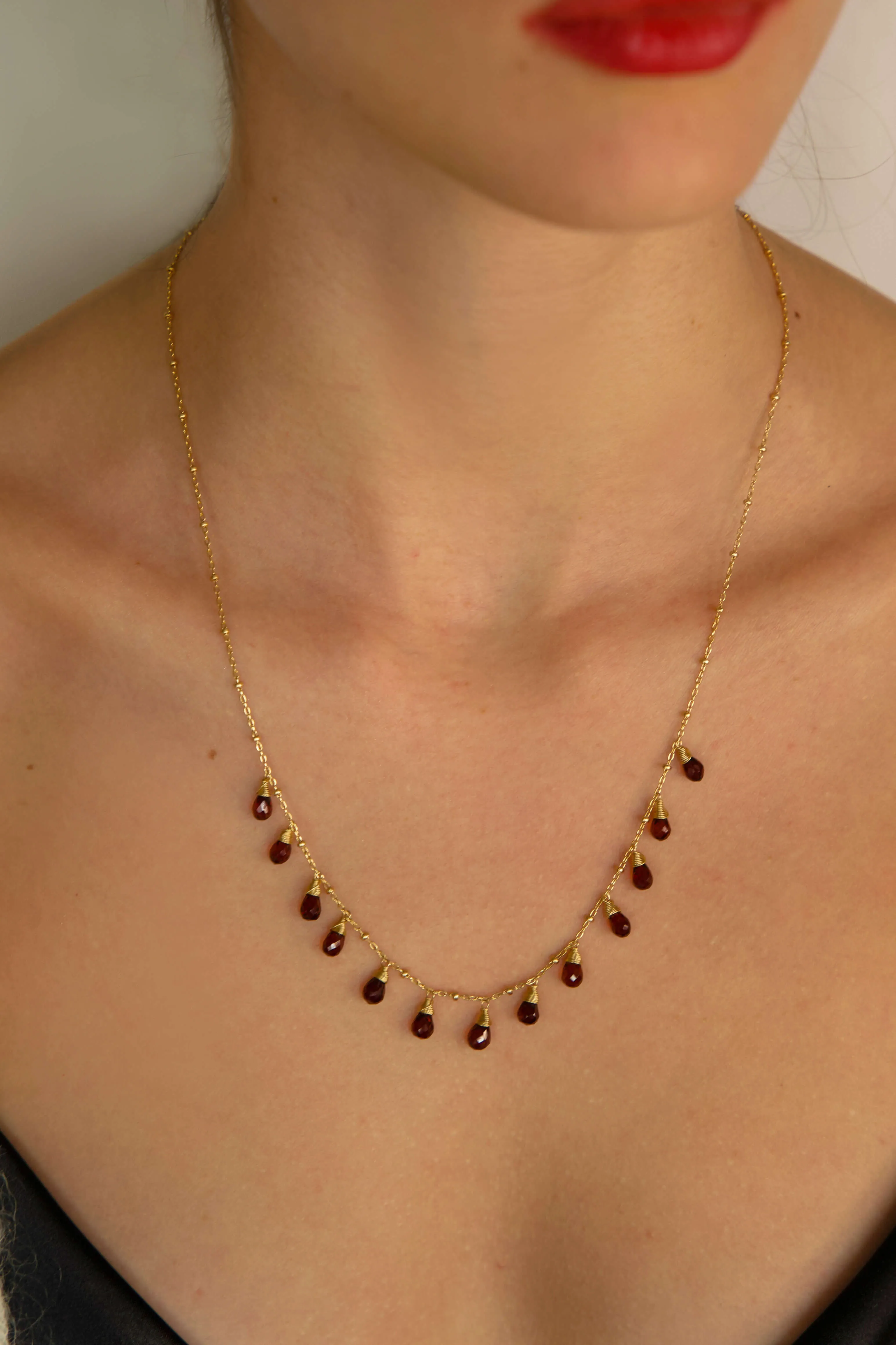 Gwenyth Garnet Necklace