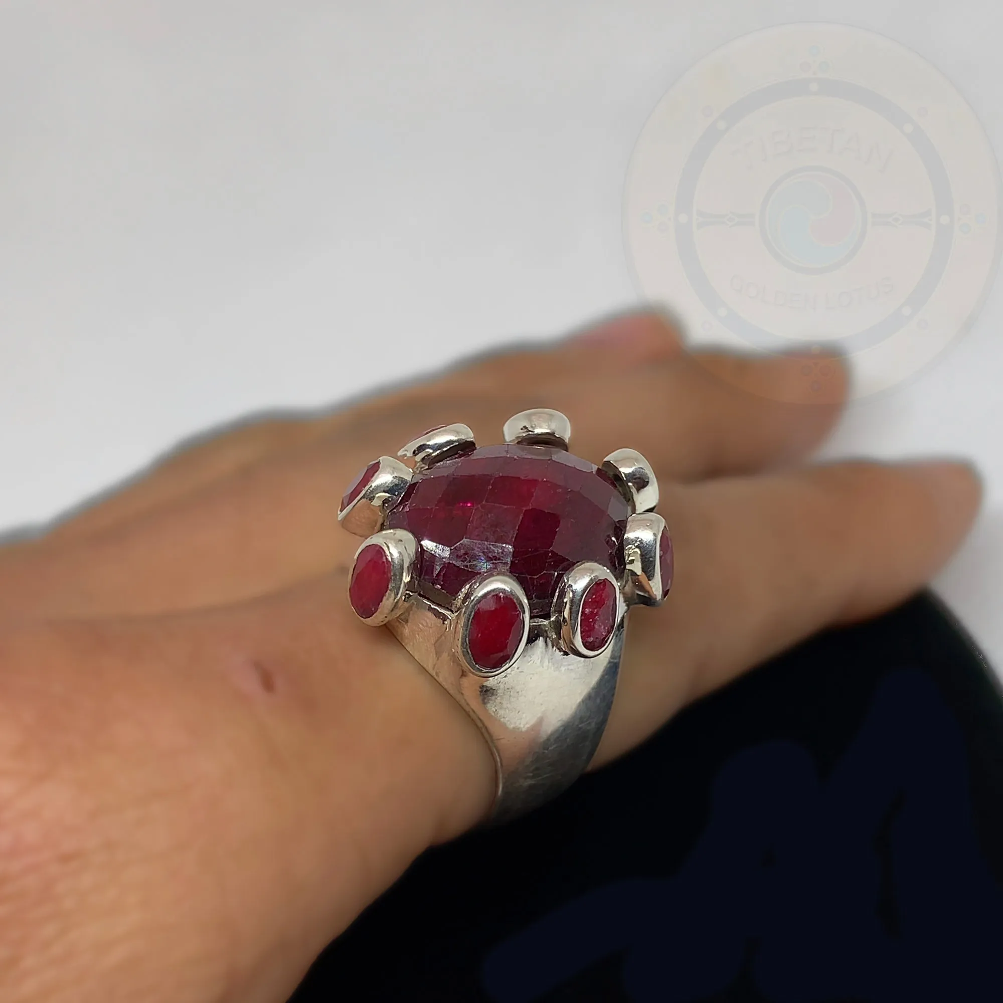 Handmade Garnet Sterling Silver Ring