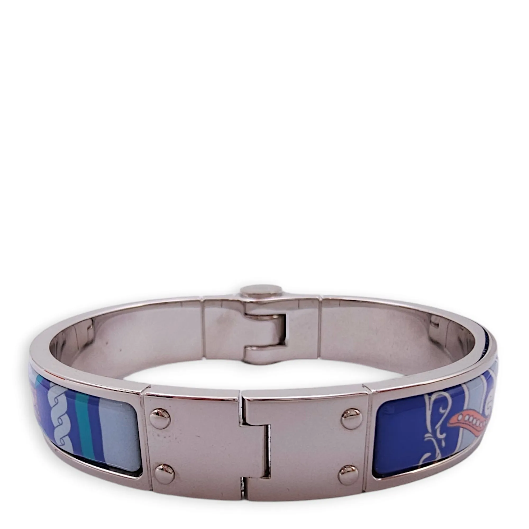 Hinged Bracelet Blue/Rose/Vert Bracelet in, Palladium hardware