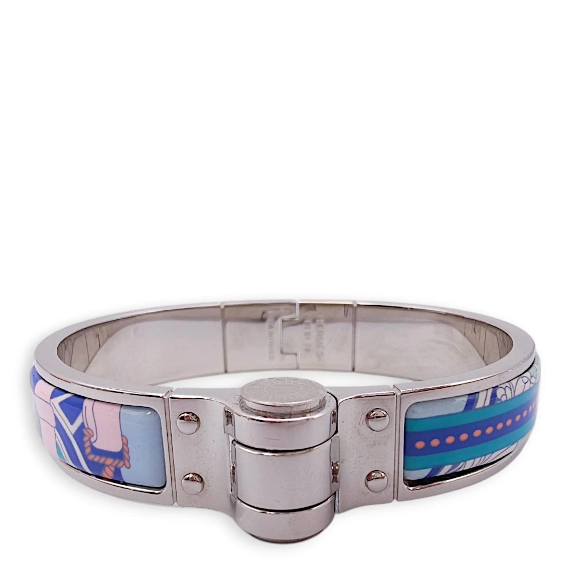 Hinged Bracelet Blue/Rose/Vert Bracelet in, Palladium hardware