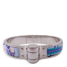 Hinged Bracelet Blue/Rose/Vert Bracelet in, Palladium hardware