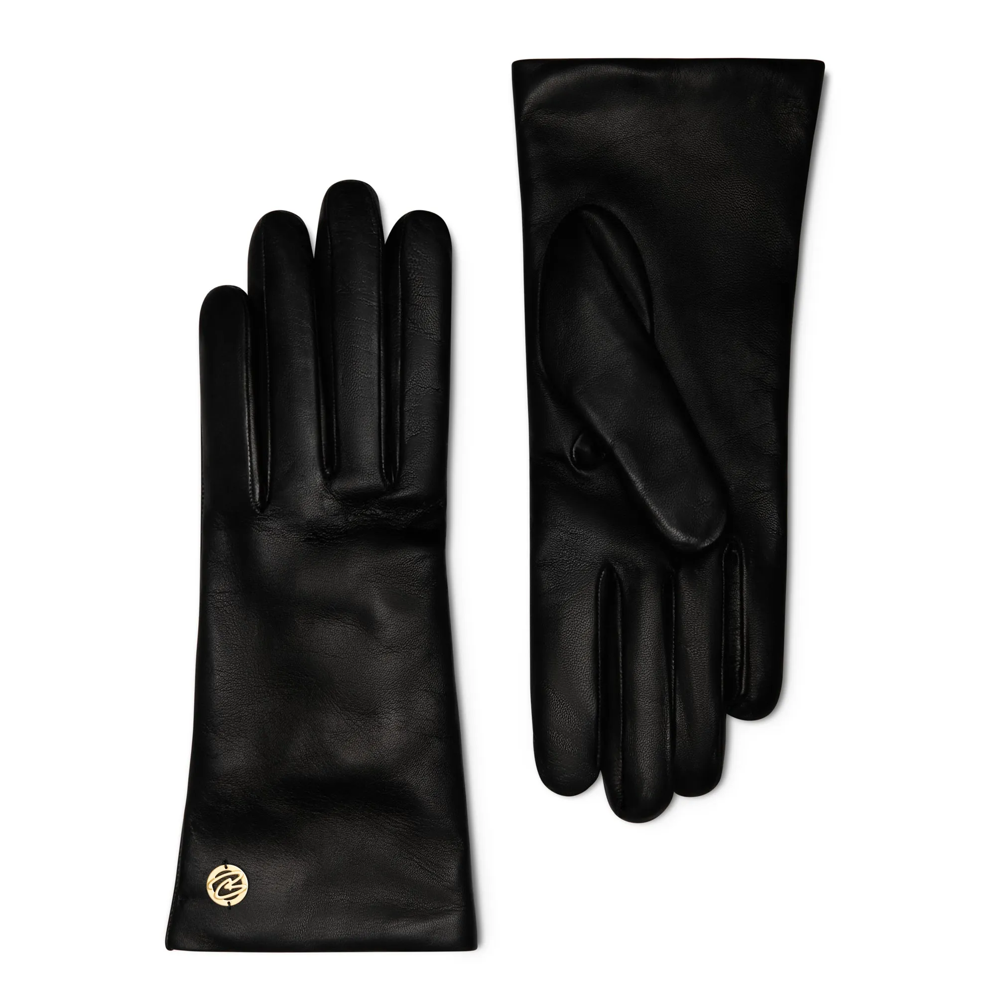 Honoré Eleanor black goatskin leather gloves