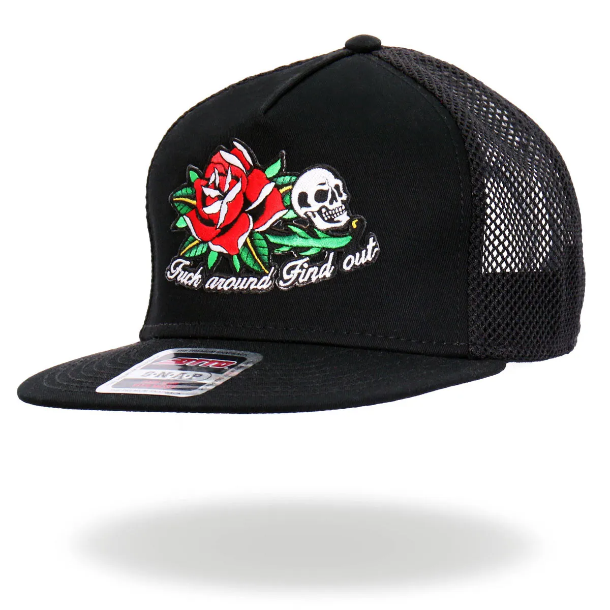 Hot Leathers GSH2026 Black Fuck Around Find Out Snapback Hat