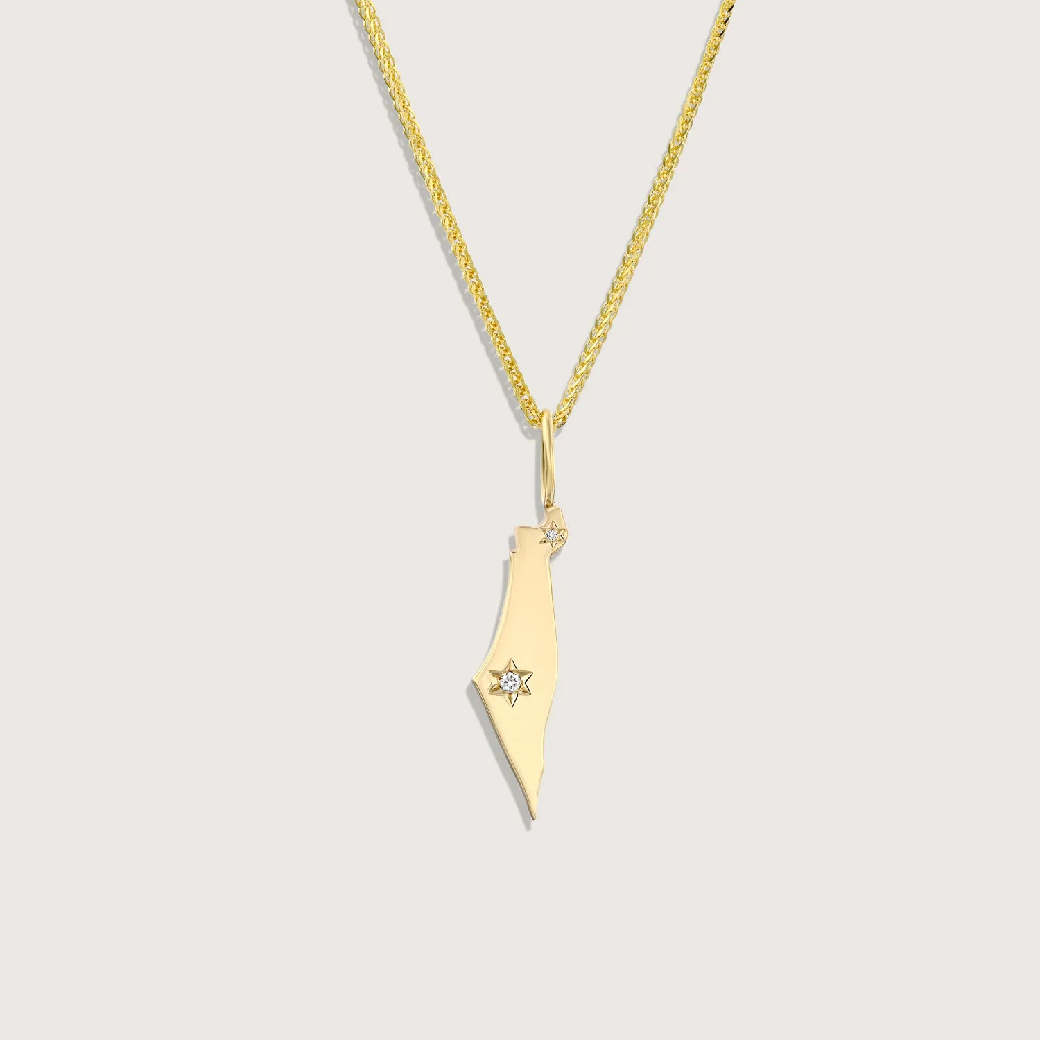 Israel Gold pendant With Diamonds