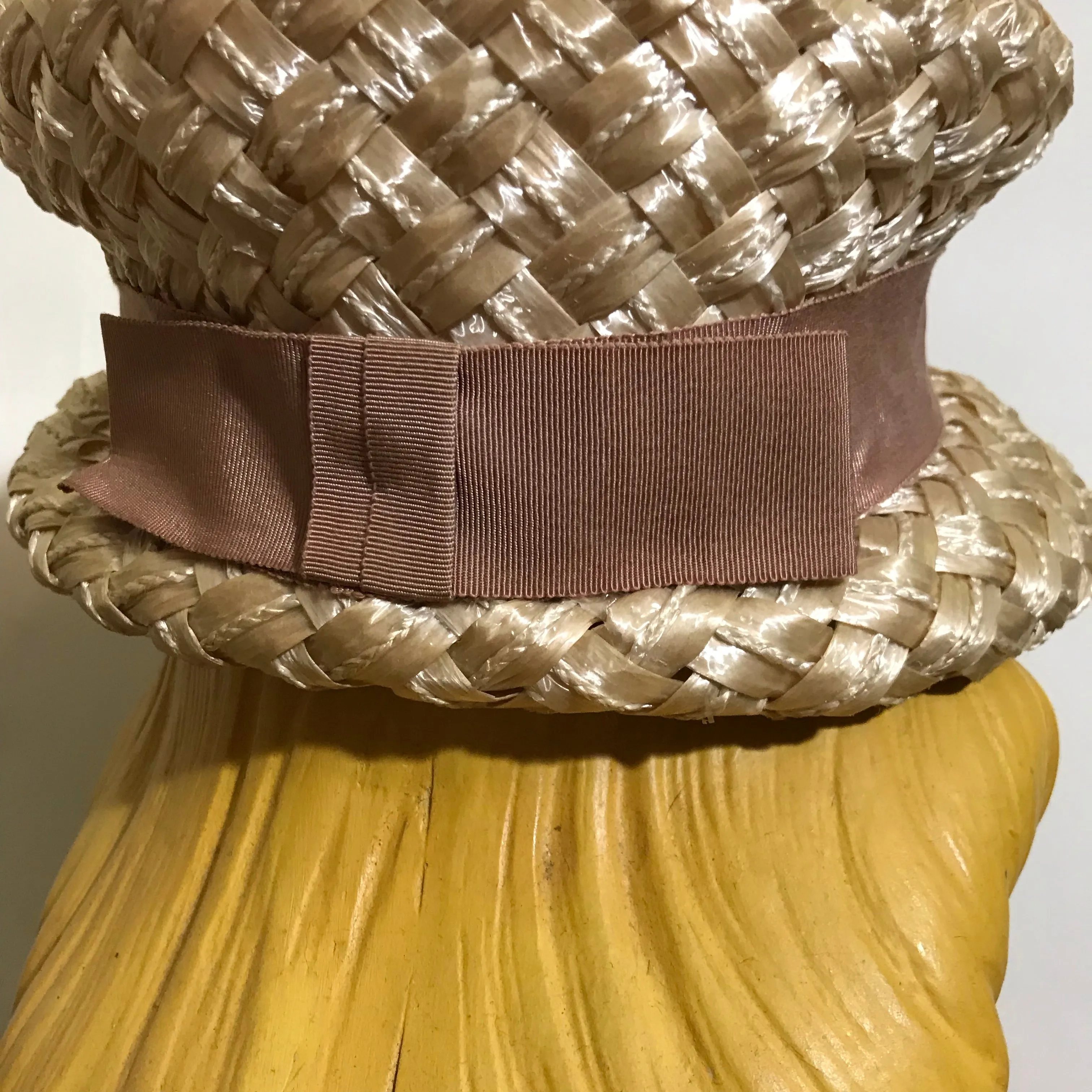 Ivory Cello Crusher Hat circa 1960s