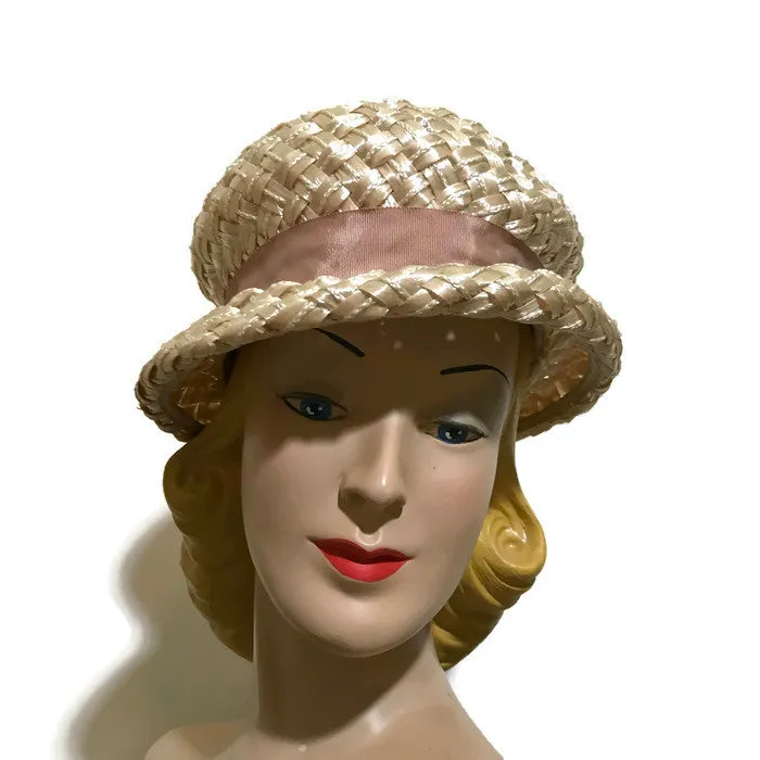 Ivory Cello Crusher Hat circa 1960s