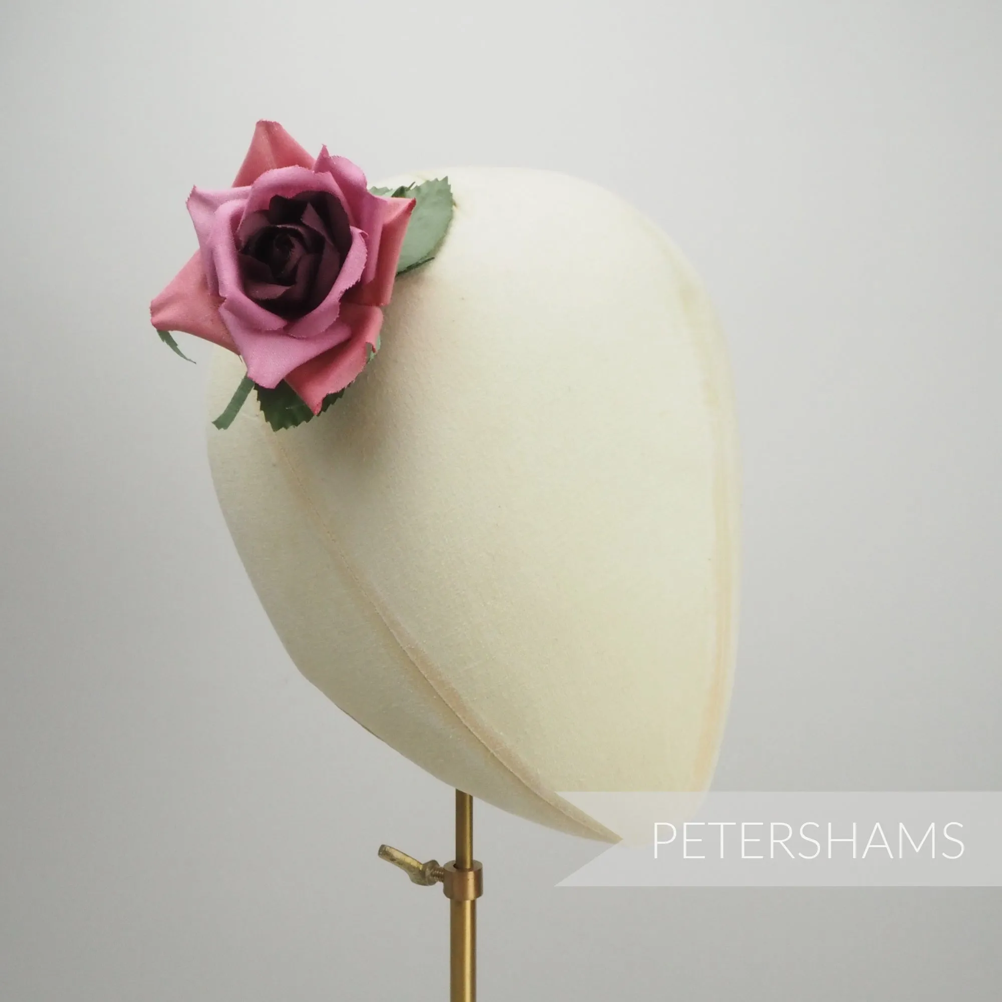 'Jean' Vintage Cotton Rose Millinery Flower Mount