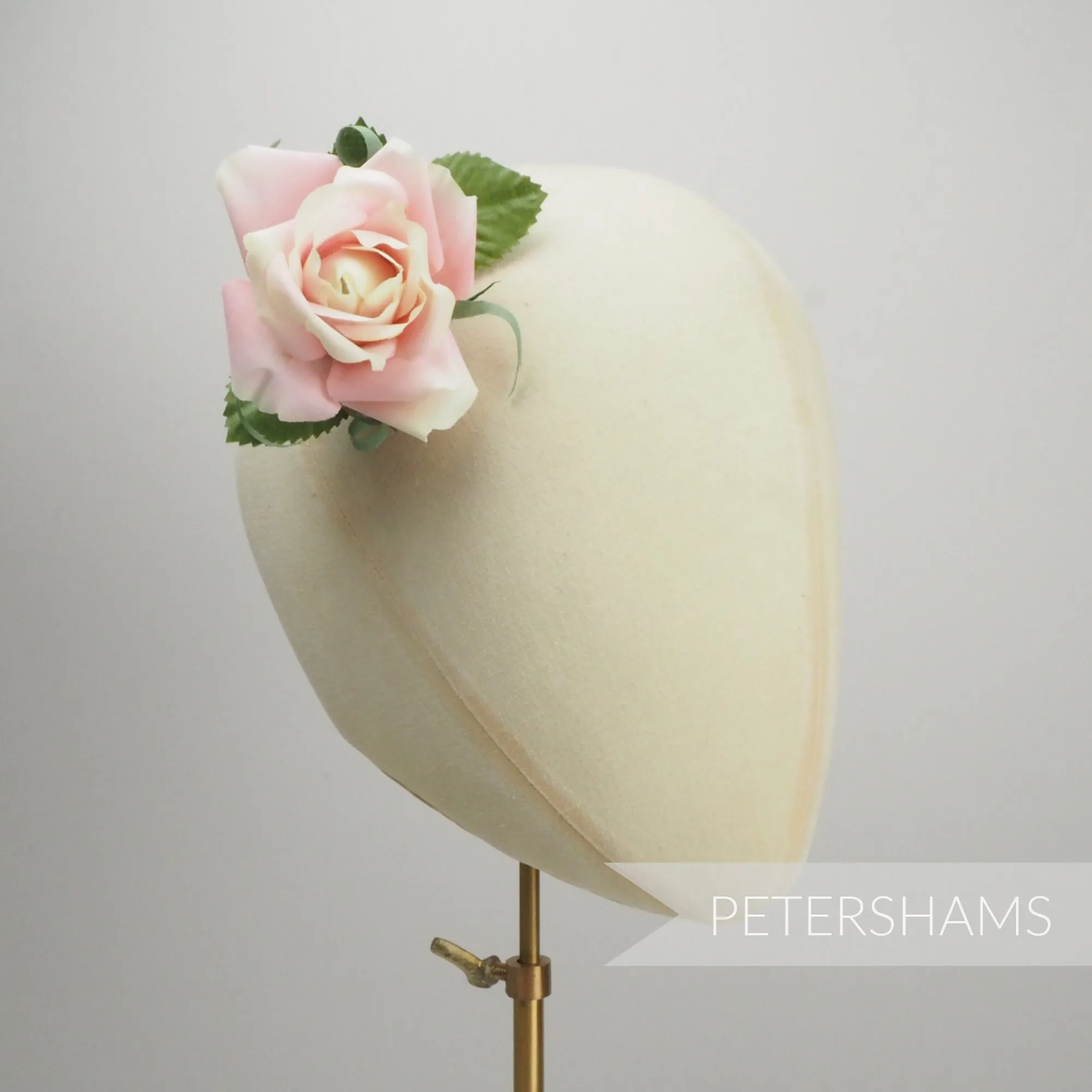 'Jean' Vintage Cotton Rose Millinery Flower Mount