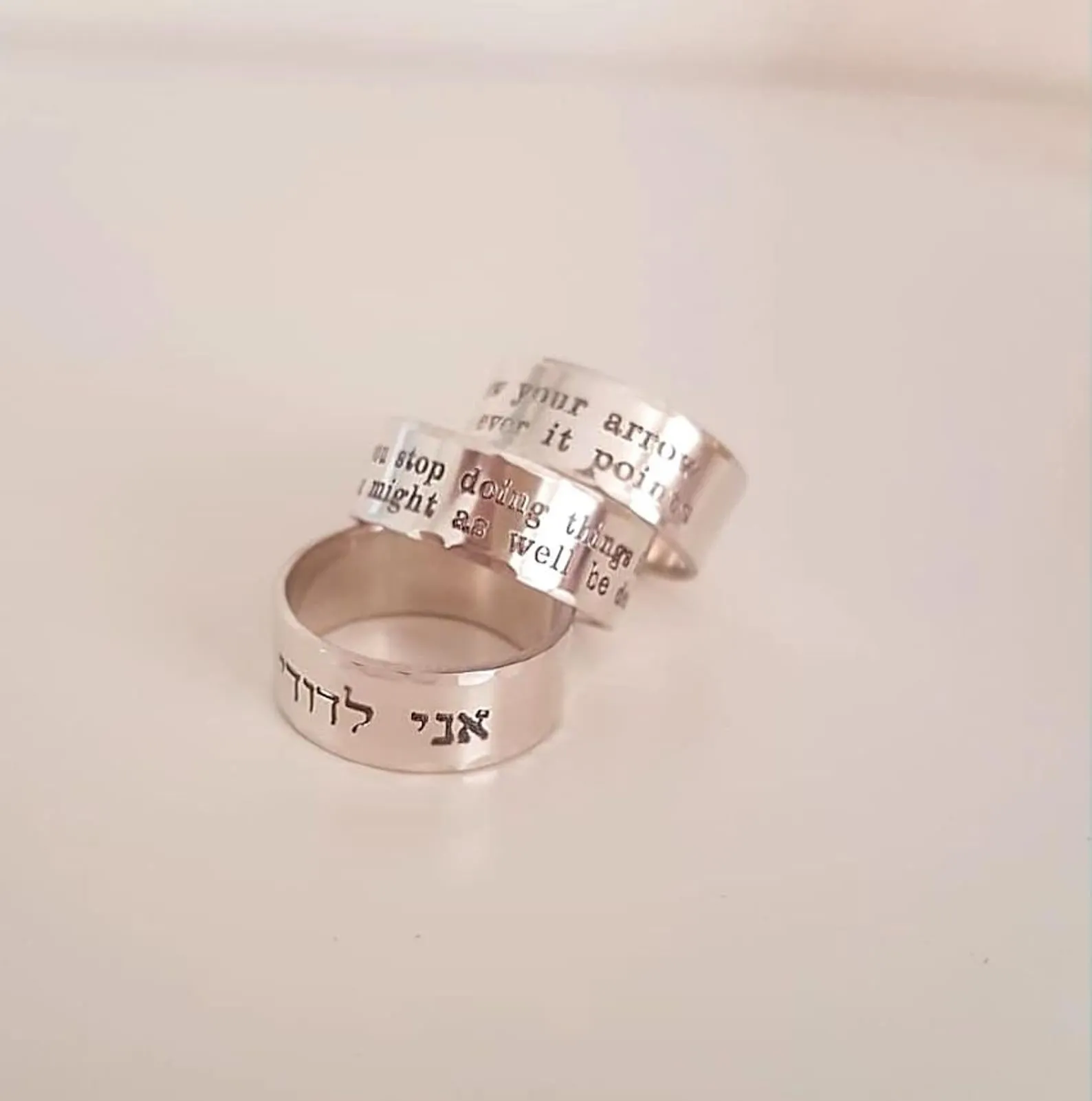 Jehovah Ring - Custom Sterling Silver Hebrew Ring