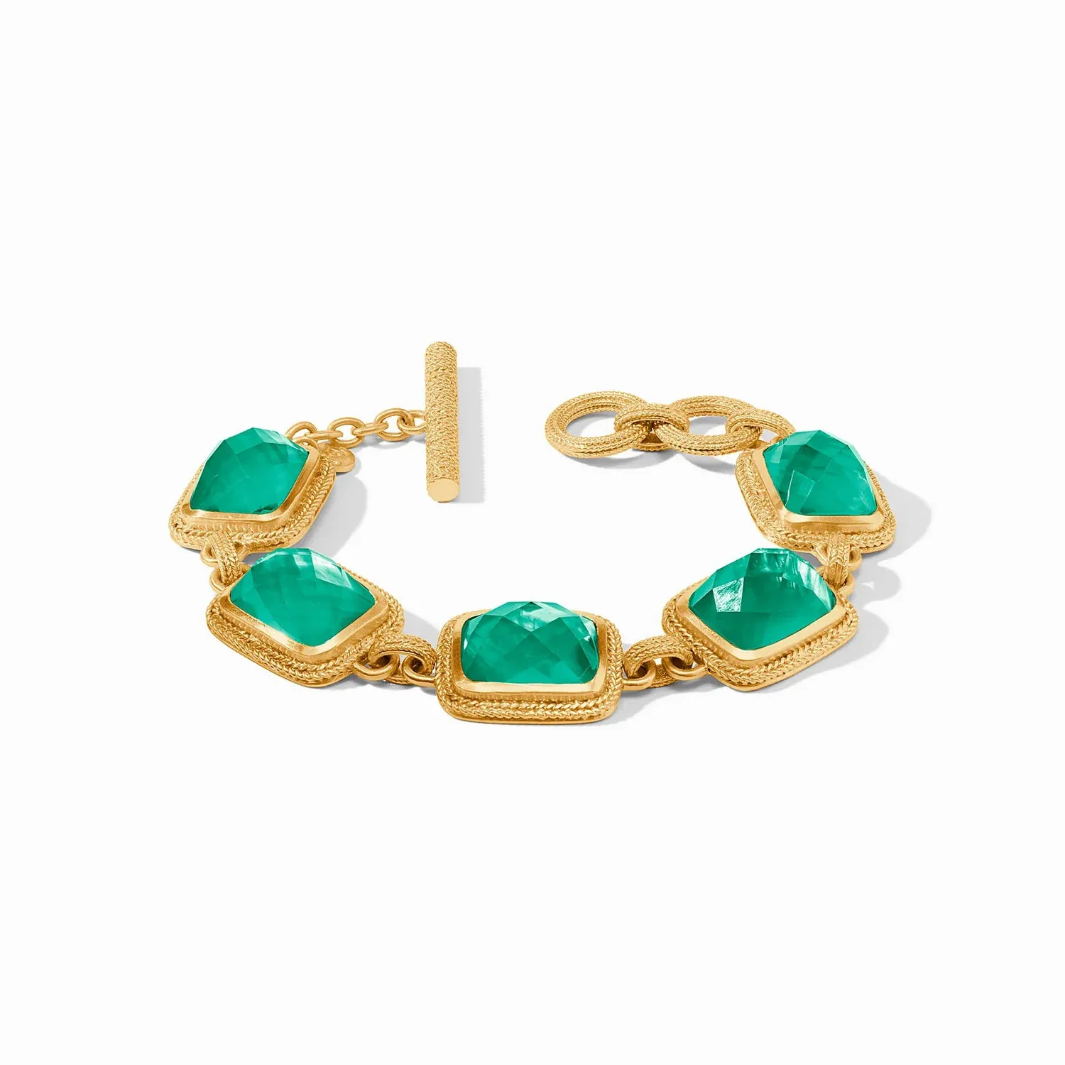 [Julie Vos] Cheval Stone Bracelet-Emerald Green