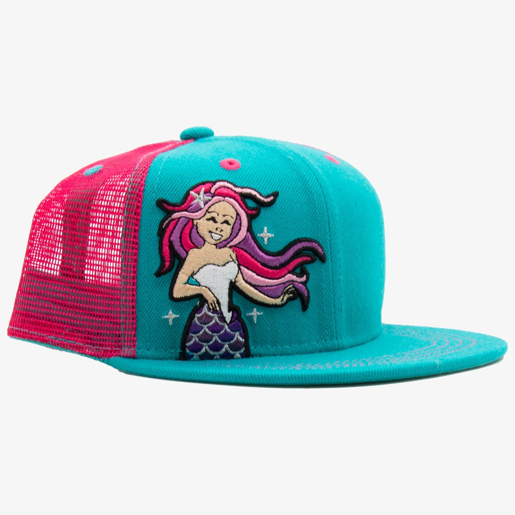 Kids Mermaid Flatbill Snapback Hat