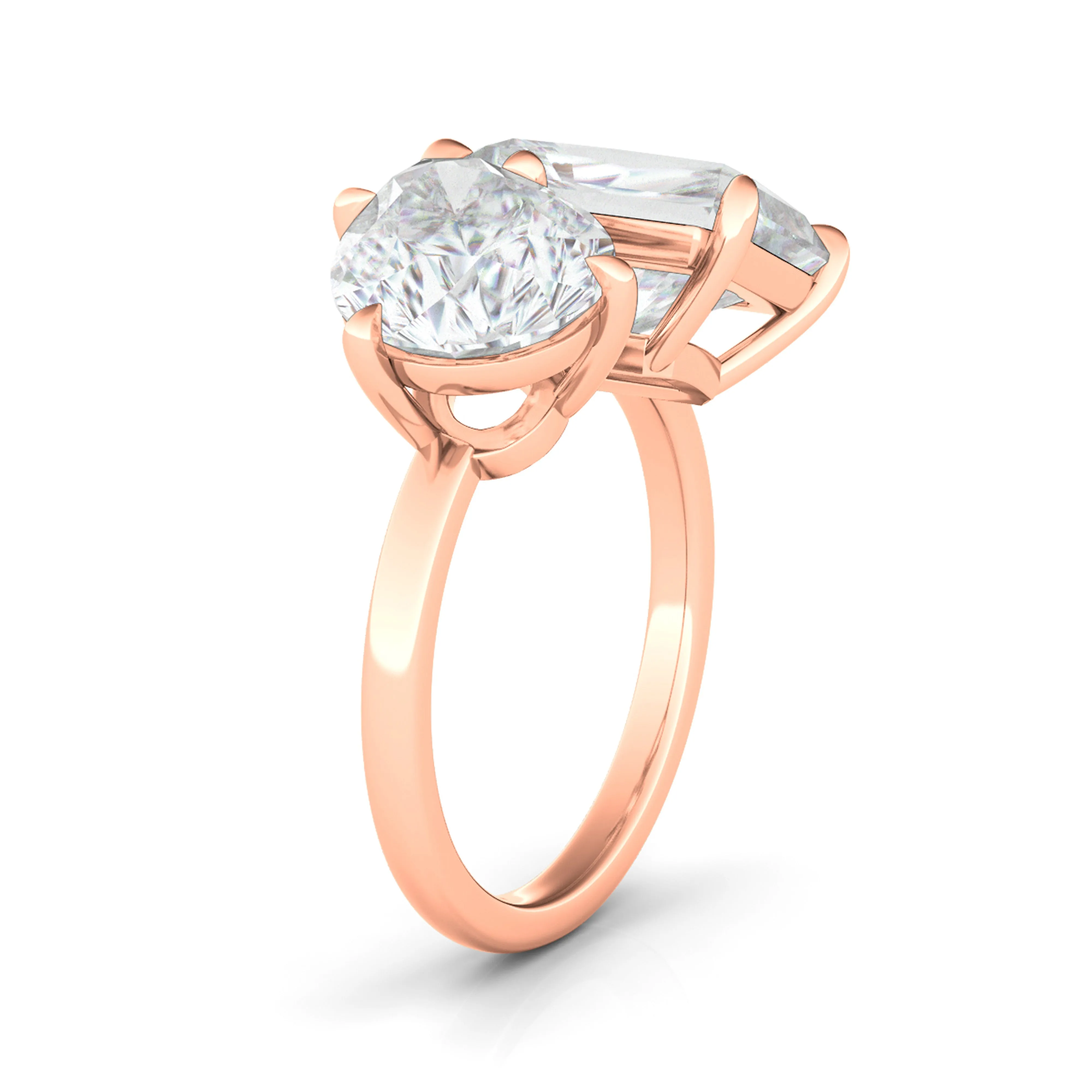 Kj Pear And Radiant Diamond Ring