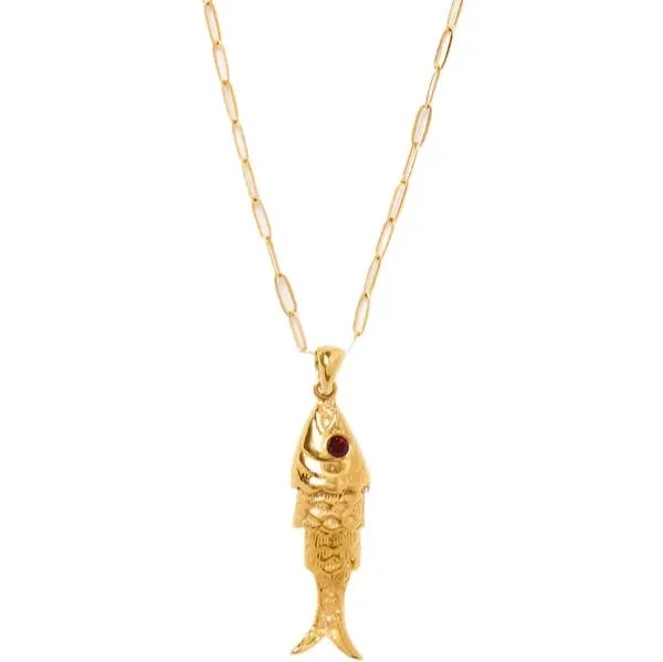 Koi Necklace Garnet