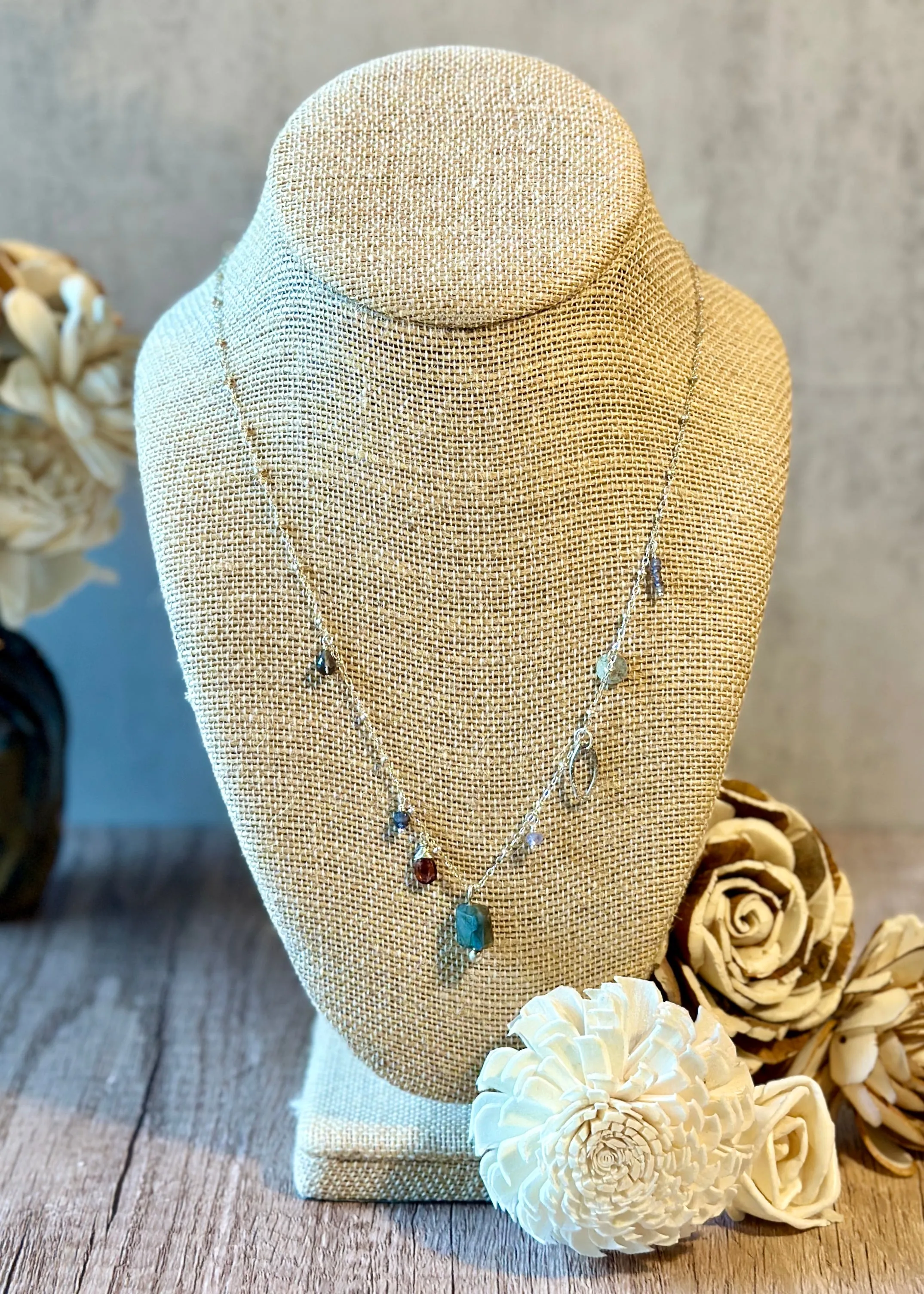 Labradorite Charm Necklace