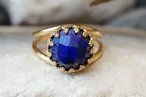 Lapis gold ring