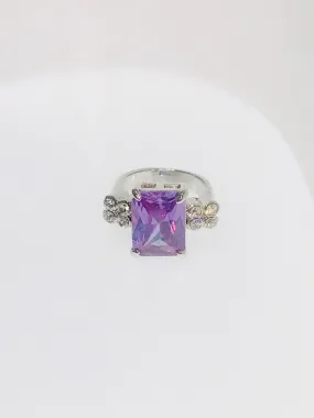 Lavender Emerald Cut Ring