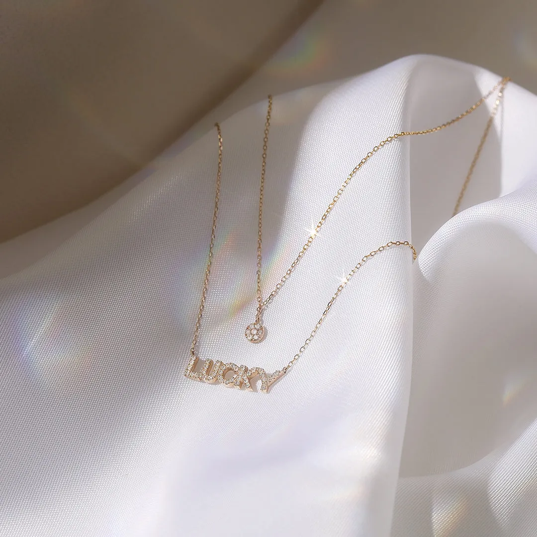 LILY | Diamond Disc Necklace