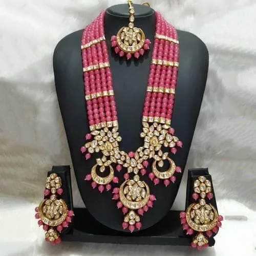 Long 3 Chandbali Rani Haar Necklace Set