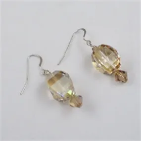 Lt Topaz Crystal Drop Earrings