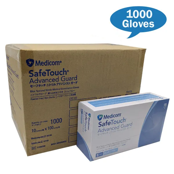 Medicom SafeTouch Advance Guard Blue Nitrile Gloves