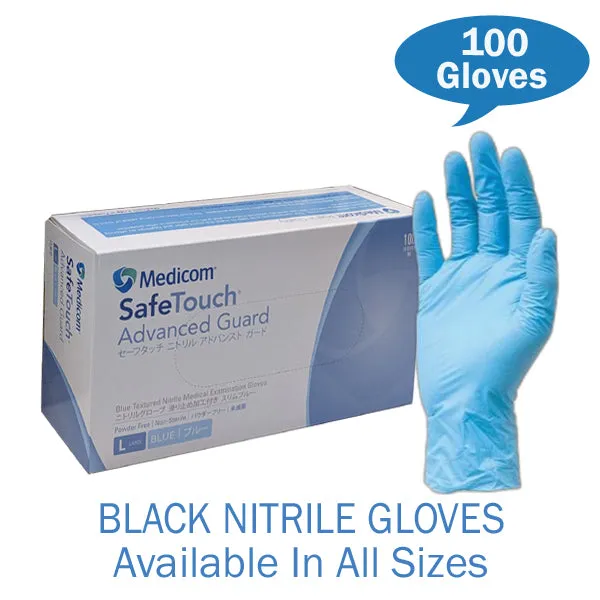 Medicom SafeTouch Advance Guard Blue Nitrile Gloves