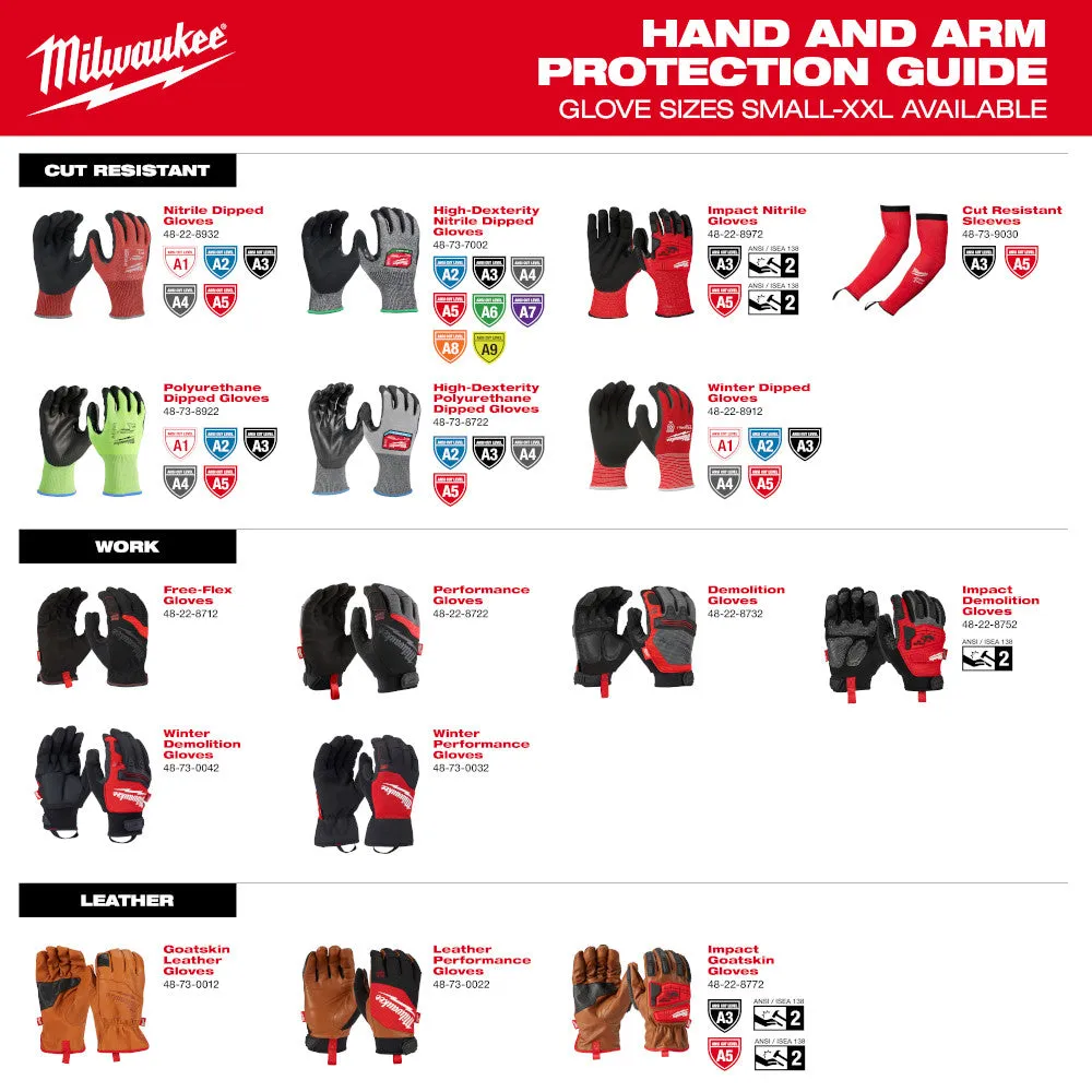 Milwaukee 48-73-7143 Cut Level 4 High-Dexterity Nitrile Dipped Gloves - XL