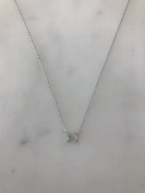 Mini Diamond Initial "M" Necklace - BJ1N5756