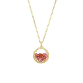 Mini Vermeil Garnet Shaker Necklace