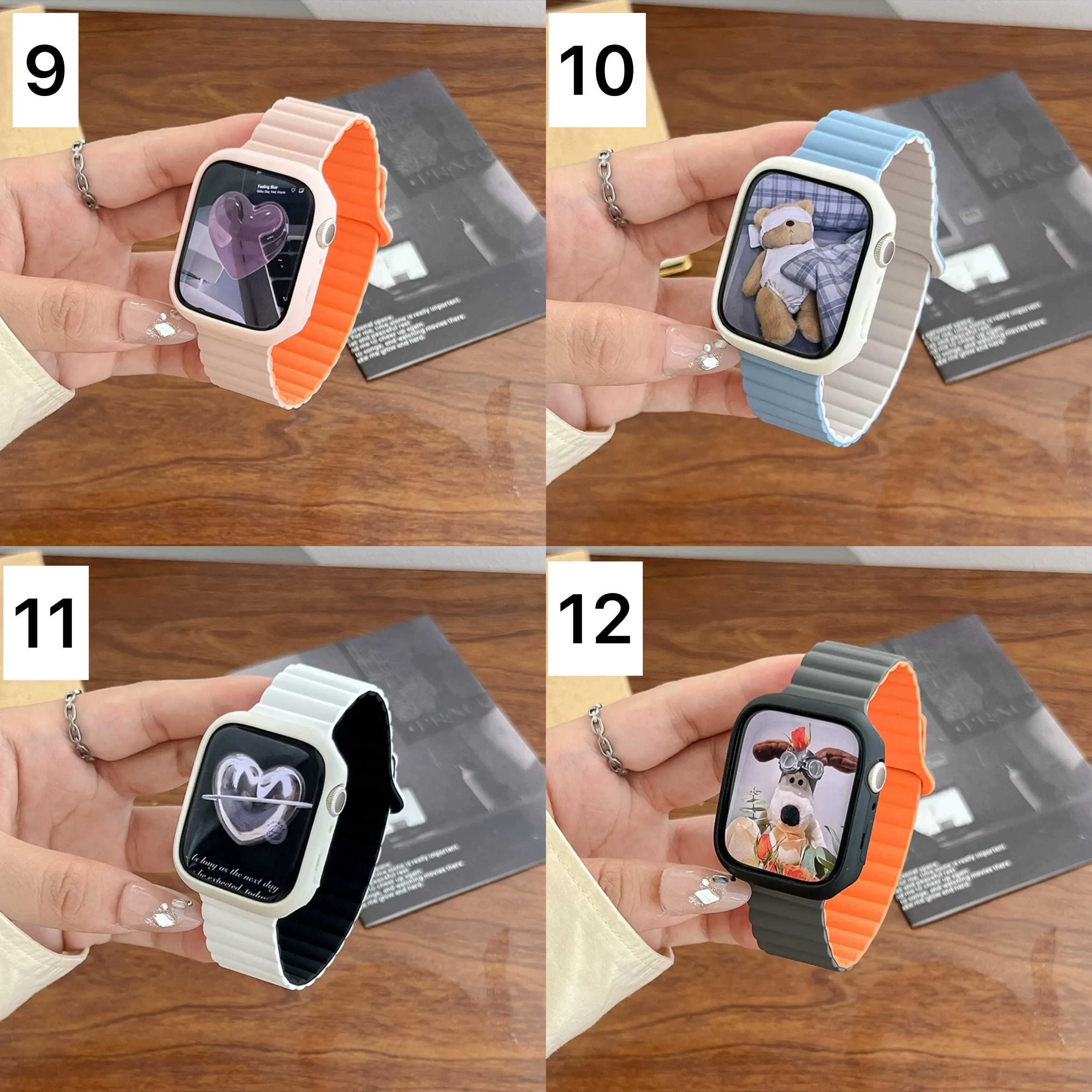 Minimalist Unisex Silicone Magnetic Strap iWatch Band Series 1 2 3 4 5 6 7 8 9 Ultra Gen 38mm 40mm 41mm 42mm 44mm 45mm 49mm Apple Watch Case