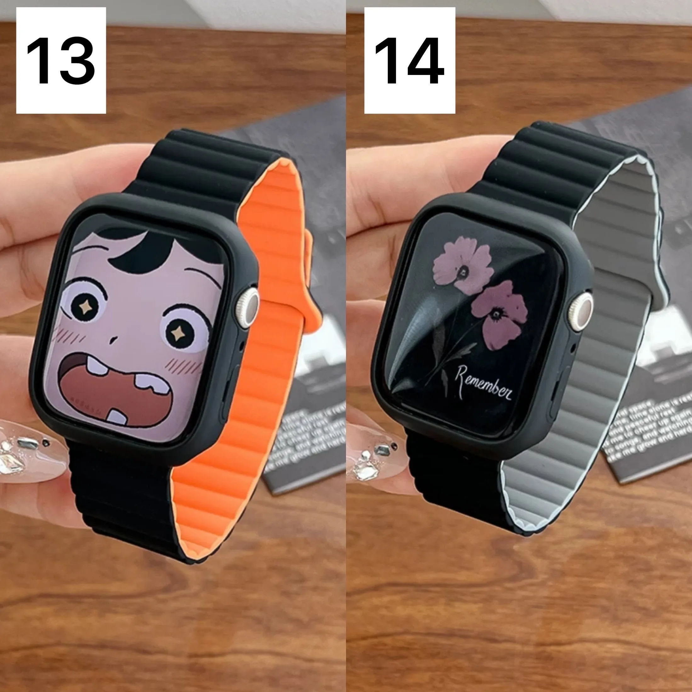 Minimalist Unisex Silicone Magnetic Strap iWatch Band Series 1 2 3 4 5 6 7 8 9 Ultra Gen 38mm 40mm 41mm 42mm 44mm 45mm 49mm Apple Watch Case