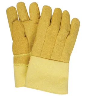 National Safety Apparel Large 14" Norbest 822 22 Ounce Kevlar PBI Reversed Wool Lined Heat Resistant Gloves With Straight Thumb And Gauntlet Cuff