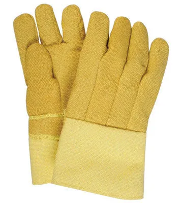 National Safety Apparel Large 14" Norbest 822 22 Ounce Kevlar PBI Reversed Wool Lined Heat Resistant Gloves With Straight Thumb And Gauntlet Cuff