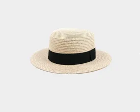 Natural beige boater Hat - The 24 Faubourg