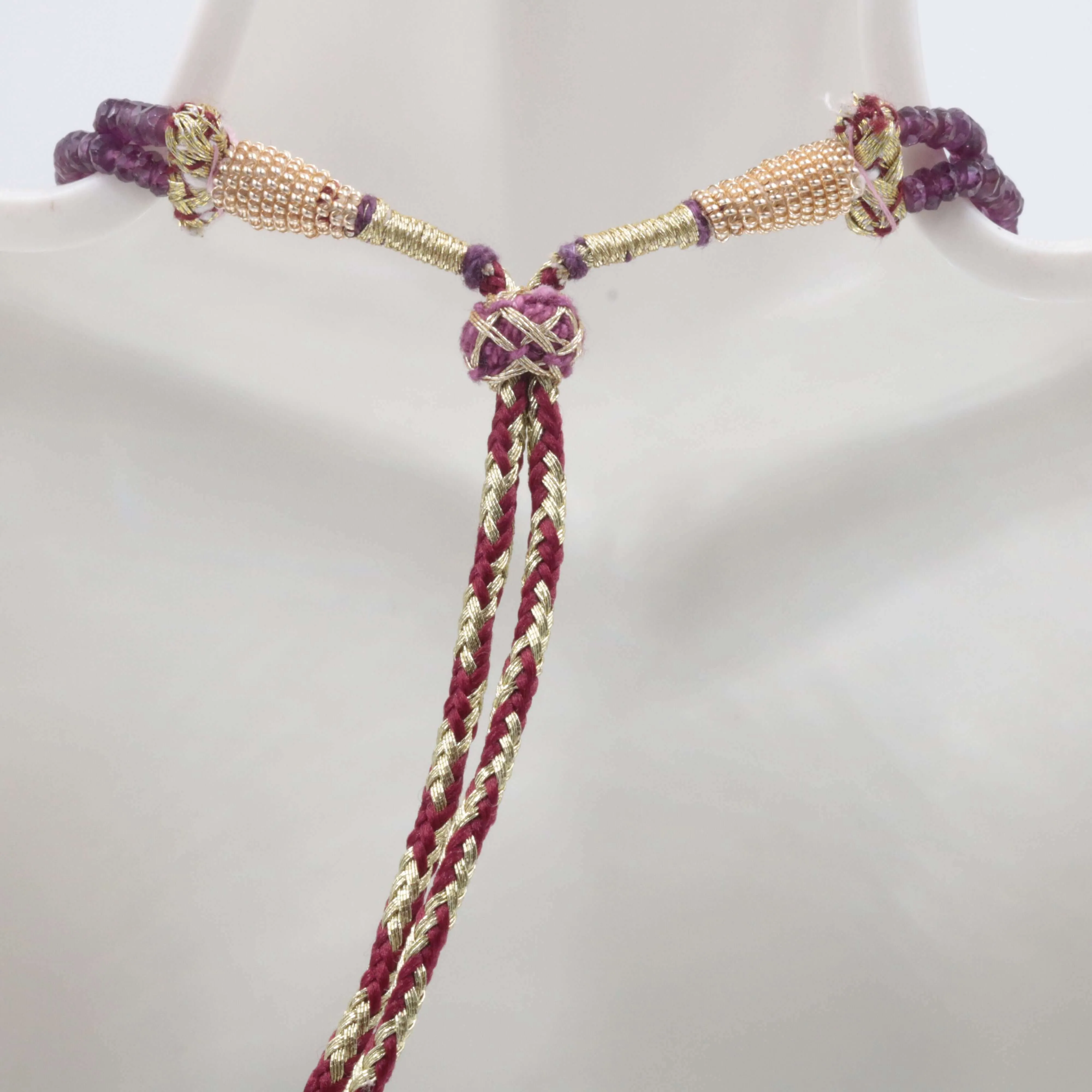 Natural Rhodolite Garnet Multi-Strand Faceted Bead Necklace Rhodolite Necklace Purple Garnet Necklace SKU 6142706 6142707