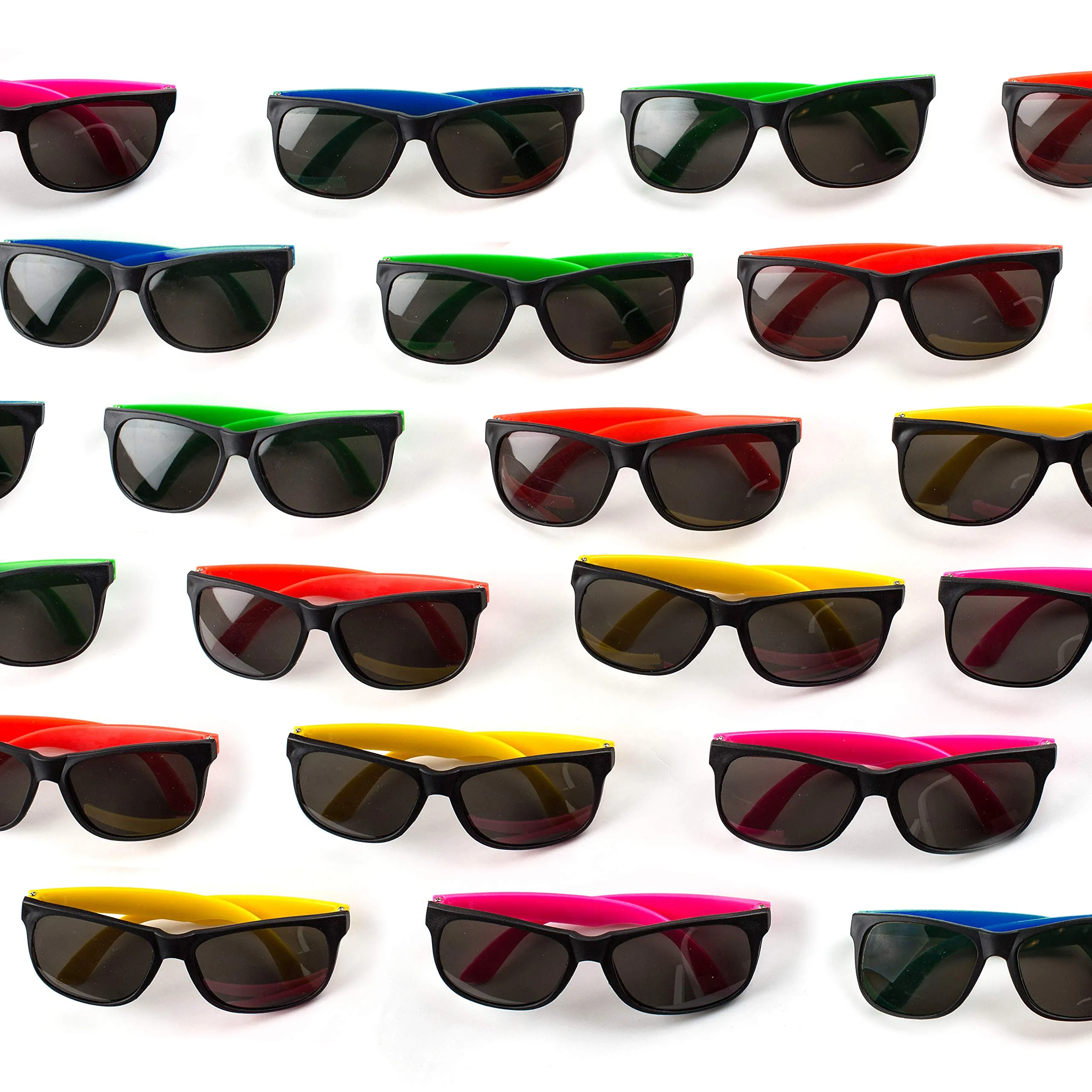 Neliblu 30 Pack Neon Bulk Kids Sunglasses With Uv Protection - Party Favors - Bulk Pool