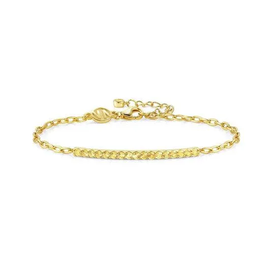 Nomination Lovelight Bracelet, Rigid, Yellow Cubic Zirconia, Small, 18K Gold