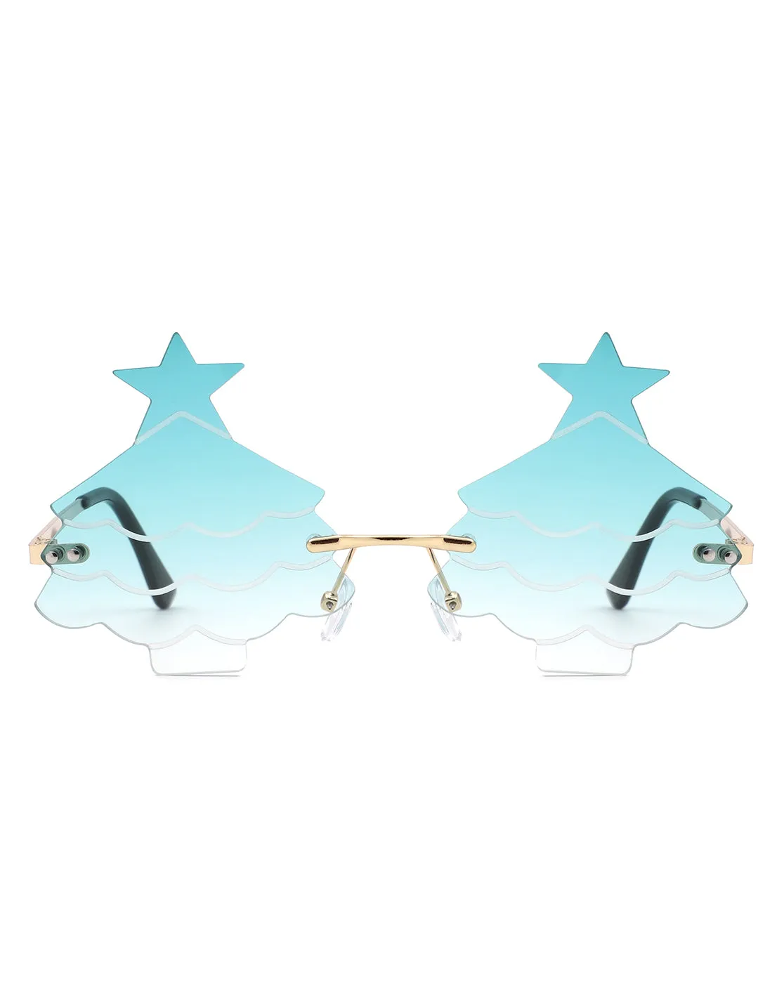 Nyxara - Novelty Christmas Tree Tinted Sunglasses