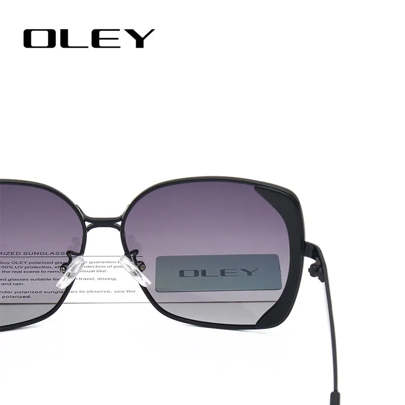 Oley Classic Brand Large Frame Women's Polarized Sunglasses Butterfly Hd Uv Y5190