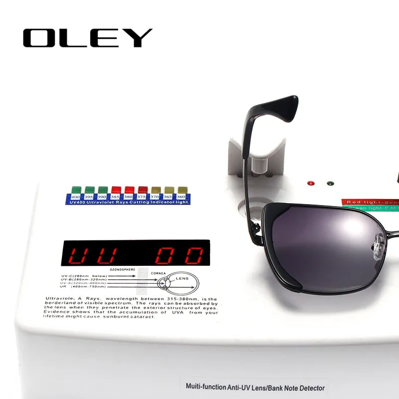 Oley Classic Brand Large Frame Women's Polarized Sunglasses Butterfly Hd Uv Y5190