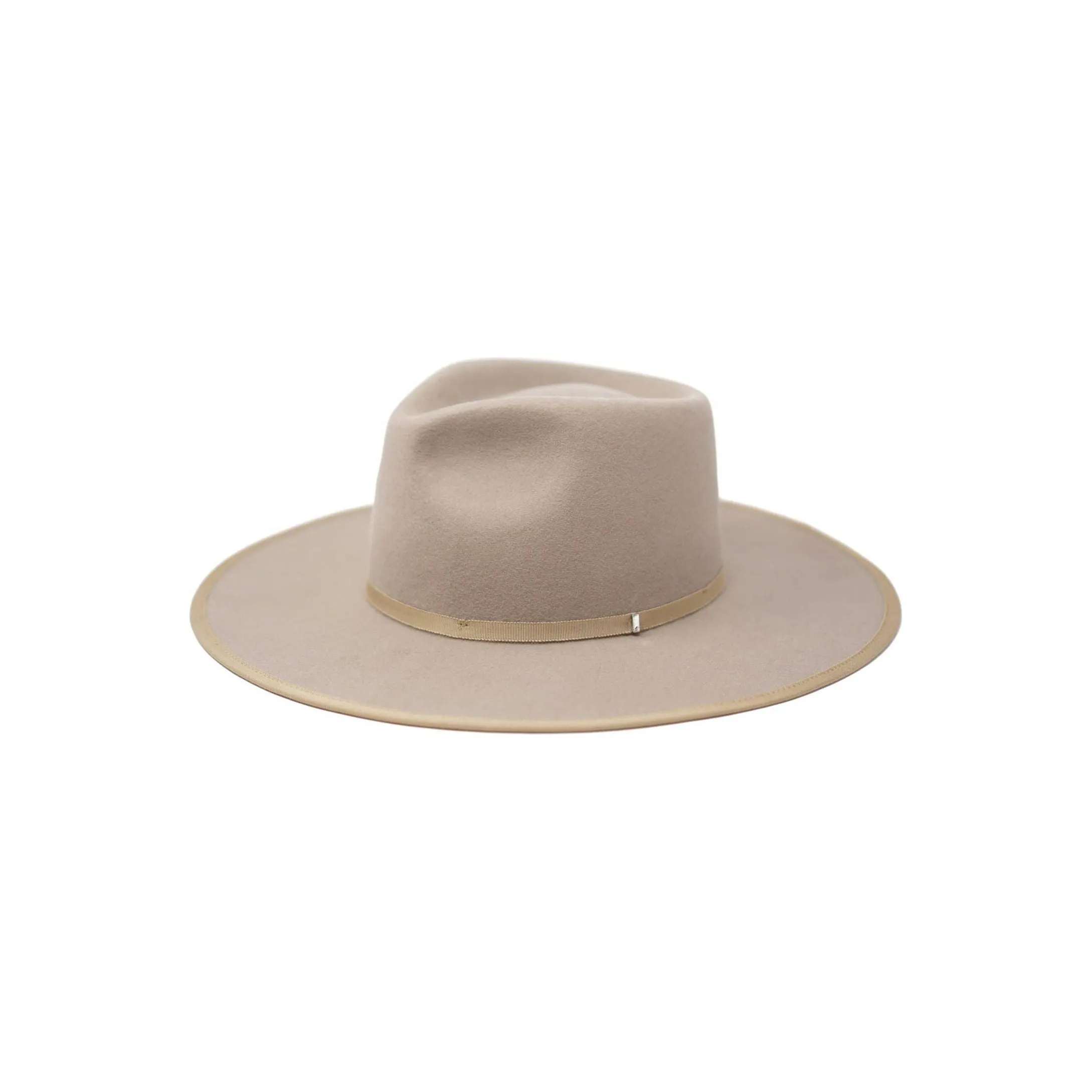 Olive & Pique - BILLIE - 100% Wool Felt Rancher, Satin Lined, Beige Hat