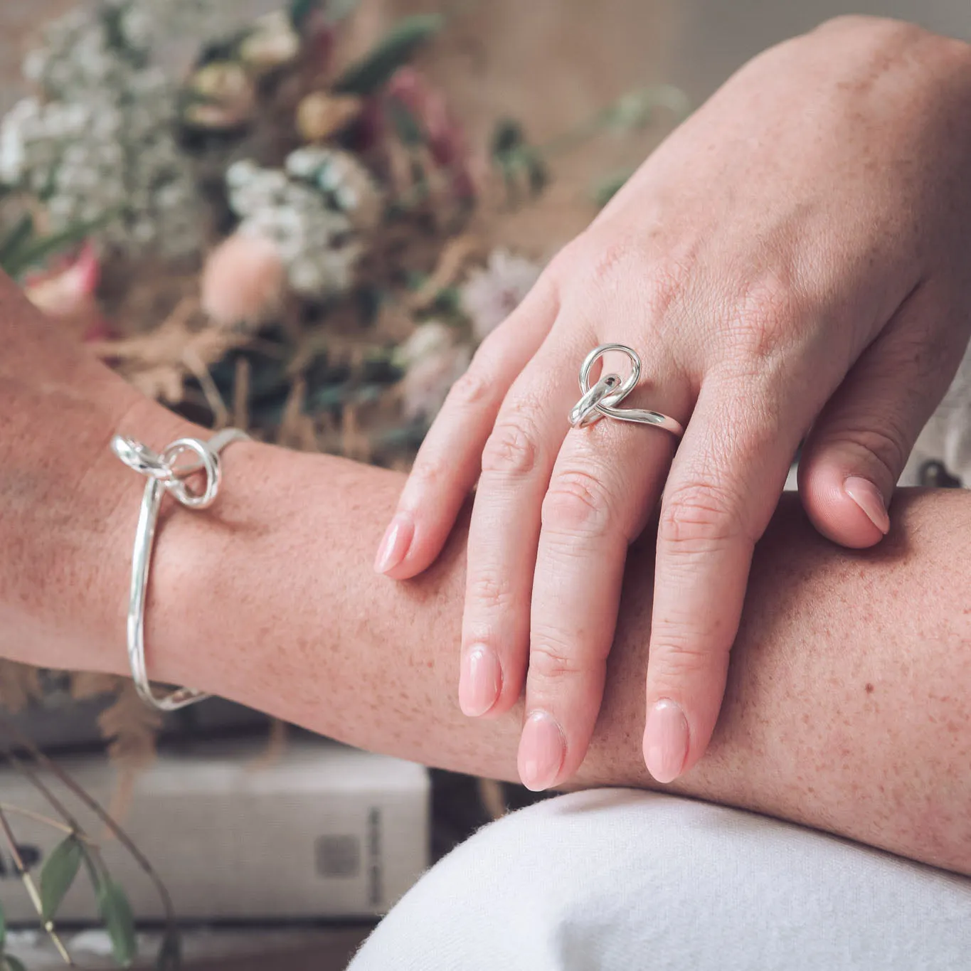 Open Silver Knot Ring