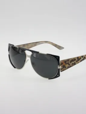 Over sized Metal Square Frame Sunglasses