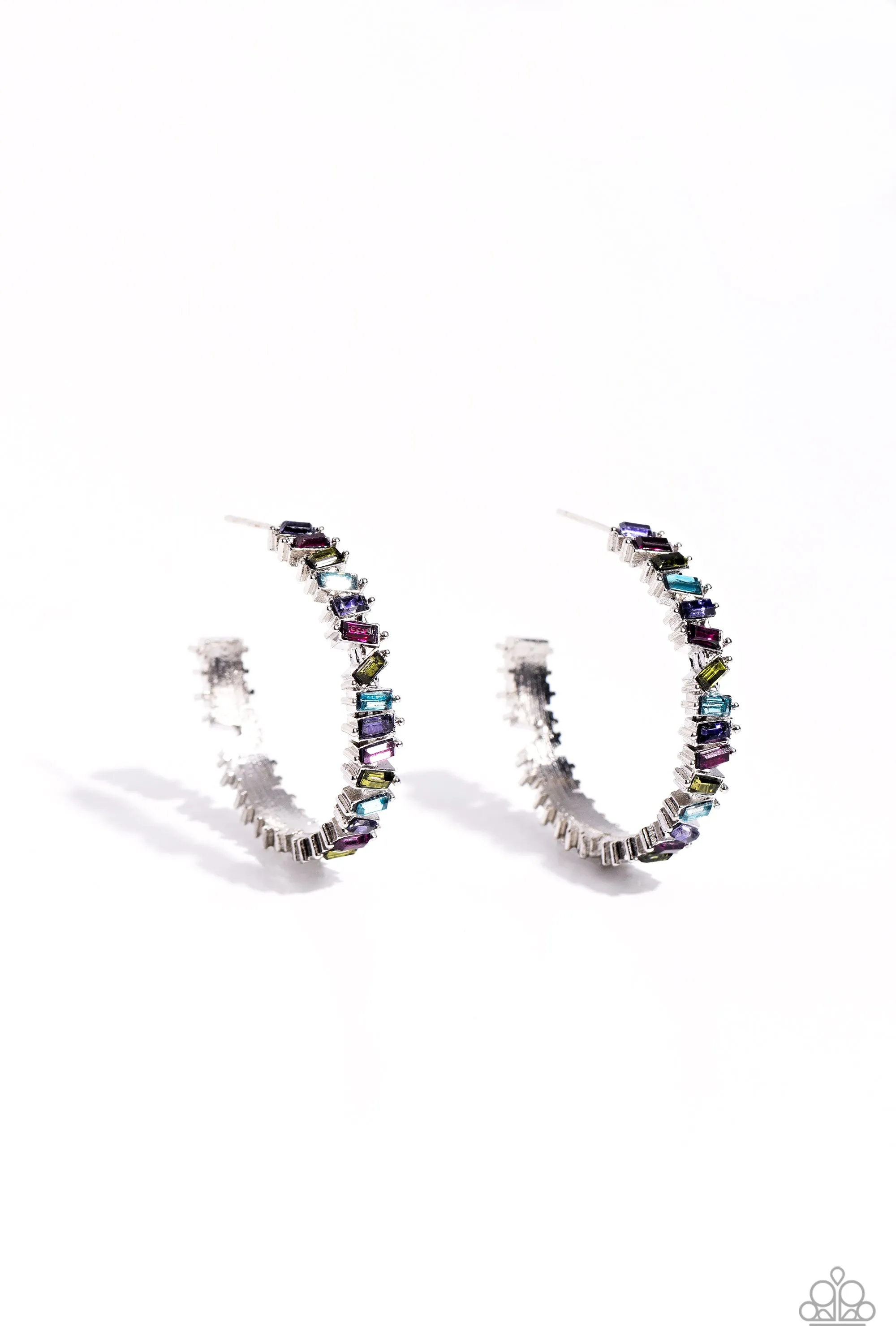 Paparazzi Effortless Emeralds - Multi Earrings