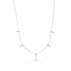 Pave Diamond Bars Necklace