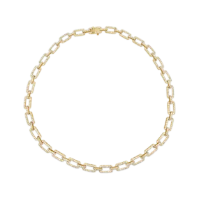 Pave Diamond Link Necklace